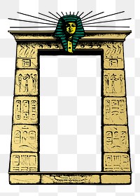 Egyptian frame png sticker illustration, transparent background. Free public domain CC0 image.