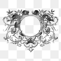 Antique frame png sticker illustration, transparent background. Free public domain CC0 image.