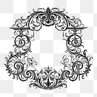 Antique frame png sticker illustration, transparent background. Free public domain CC0 image.