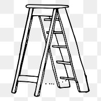 Portable stairs png sticker illustration, transparent background. Free public domain CC0 image.