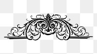 Antique divider png sticker illustration, transparent background. Free public domain CC0 image.