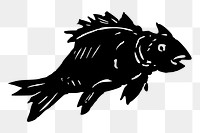 Fish png sticker illustration, transparent background. Free public domain CC0 image.