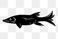 Fish png sticker illustration, transparent background. Free public domain CC0 image.