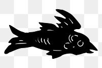 Fish png sticker illustration, transparent background. Free public domain CC0 image.