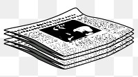 Newspaper png sticker illustration, transparent background. Free public domain CC0 image.