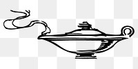 Magic lamp png sticker illustration, transparent background. Free public domain CC0 image.