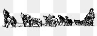 Sled dog png sticker illustration, transparent background. Free public domain CC0 image.
