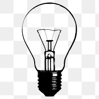 Light bulb png sticker illustration, transparent background. Free public domain CC0 image.