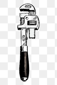 Pipe wrench png sticker illustration, transparent background. Free public domain CC0 image.