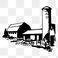 Farm png sticker illustration, transparent background. Free public domain CC0 image.