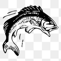 Fish png sticker illustration, transparent background. Free public domain CC0 image.
