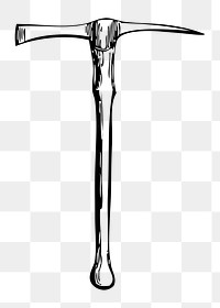 Pickaxe png sticker illustration, transparent background. Free public domain CC0 image.