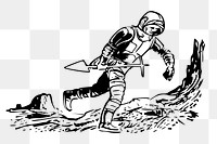 Astronaut png sticker illustration, transparent background. Free public domain CC0 image.