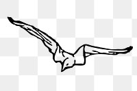 Flying bird png sticker illustration, transparent background. Free public domain CC0 image.
