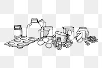 Baking supplies png sticker illustration, transparent background. Free public domain CC0 image.