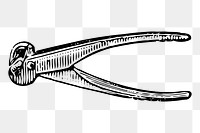 Pincers png sticker illustration, transparent background. Free public domain CC0 image.