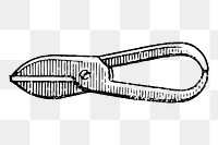 Scissors tool png sticker illustration, transparent background. Free public domain CC0 image.