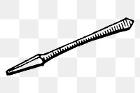 Drill bit png sticker illustration, transparent background. Free public domain CC0 image.