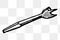 Drill bit png sticker illustration, transparent background. Free public domain CC0 image.