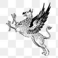 Griffin png sticker illustration, transparent background. Free public domain CC0 image.