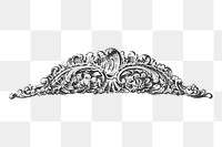 Baroque ornament png sticker illustration, transparent background. Free public domain CC0 image.