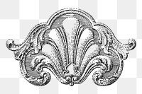 Baroque ornament png sticker illustration, transparent background. Free public domain CC0 image.