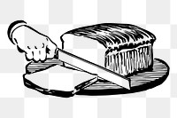 Bread slice png sticker illustration, transparent background. Free public domain CC0 image.