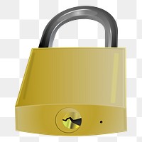 Padlock png sticker illustration, transparent background. Free public domain CC0 image.