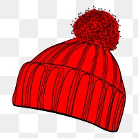 Beanie png sticker illustration, transparent background. Free public domain CC0 image.