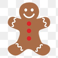 Gingerbread png sticker, food illustration, transparent background. Free public domain CC0 image