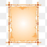 Bamboo frame png sticker illustration, transparent background. Free public domain CC0 image.