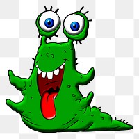 Monster png sticker illustration, transparent background. Free public domain CC0 image.