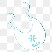 Baby bib png sticker, care equipment illustration, transparent background. Free public domain CC0 image