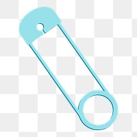 Safety pin png sticker, baby equipment illustration, transparent background. Free public domain CC0 image