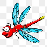 Dragonfly png sticker, animal illustration, transparent background. Free public domain CC0 image