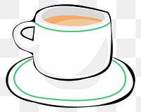 Coffee cup png sticker, drinks illustration, transparent background. Free public domain CC0 image