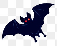 Flying bat png sticker, Halloween illustration, transparent background. Free public domain CC0 image