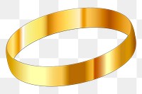 Gold ring png sticker illustration, transparent background. Free public domain CC0 image.