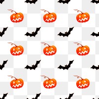 Halloween pumpkin pattern png sticker, festive illustration, transparent background. Free public domain CC0 image