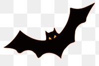 Flying bat png sticker, Halloween illustration, transparent background. Free public domain CC0 image