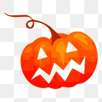 Halloween pumpkin png sticker, festive illustration, transparent background. Free public domain CC0 image