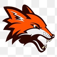 Angry fox png sticker, animal illustration, transparent background. Free public domain CC0 image