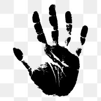 Palm hand scan png sticker, transparent background. Free public domain CC0 image