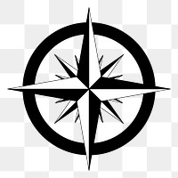 Compass rose png sticker illustration, transparent background. Free public domain CC0 image.