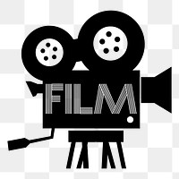 Film camera png sticker illustration, transparent background. Free public domain CC0 image.