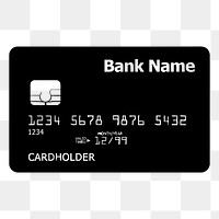 Credit card png sticker illustration, transparent background. Free public domain CC0 image.