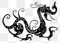 Dragon png sticker, animal illustration, transparent background. Free public domain CC0 image