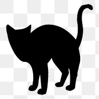 Cat silhouette png sticker, animal illustration, transparent background. Free public domain CC0 image