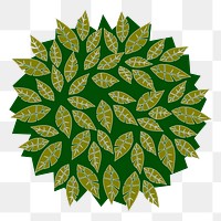 Bush png top view sticker, botanical illustration, transparent background. Free public domain CC0 image