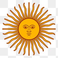 Sun png sticker illustration, transparent background. Free public domain CC0 image.